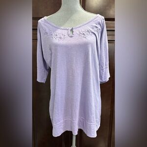 Cabela’s lavender lilac light purple embroidered shirt top size large